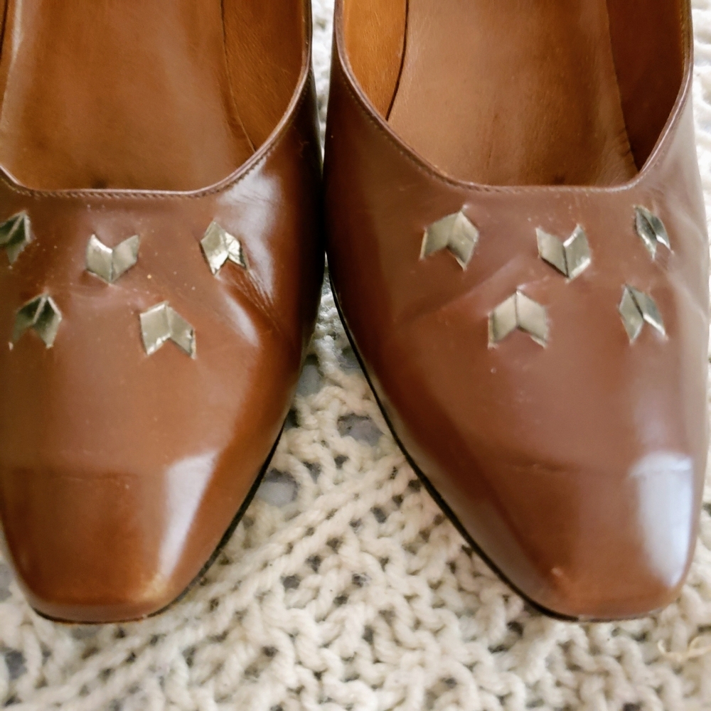 💞VINTAGE 70's AMALFI by RAUGONI BROWN PUMPS💞 - Picture 2 of 8